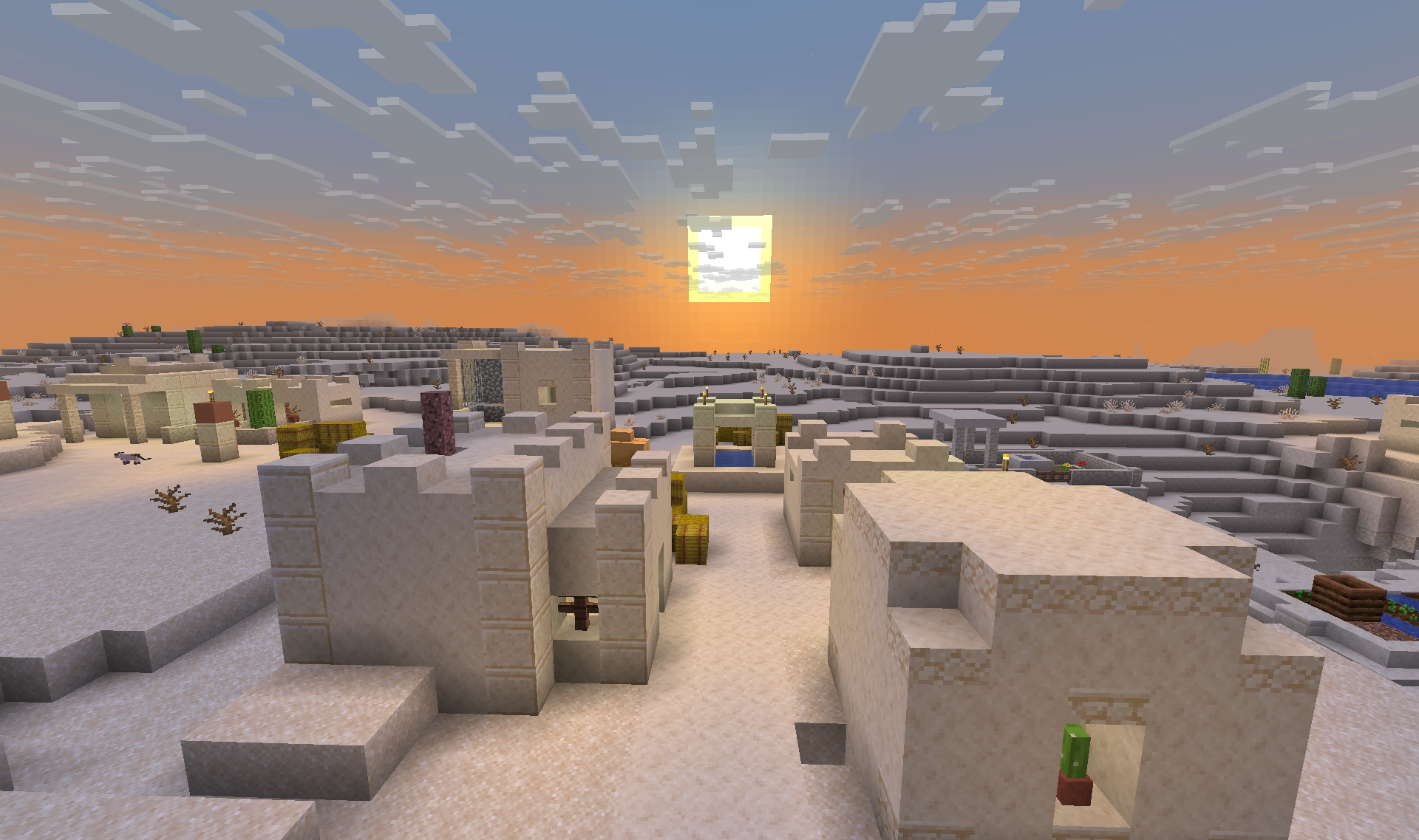 desert Biome Sunset - Beautiful golden hour lighting