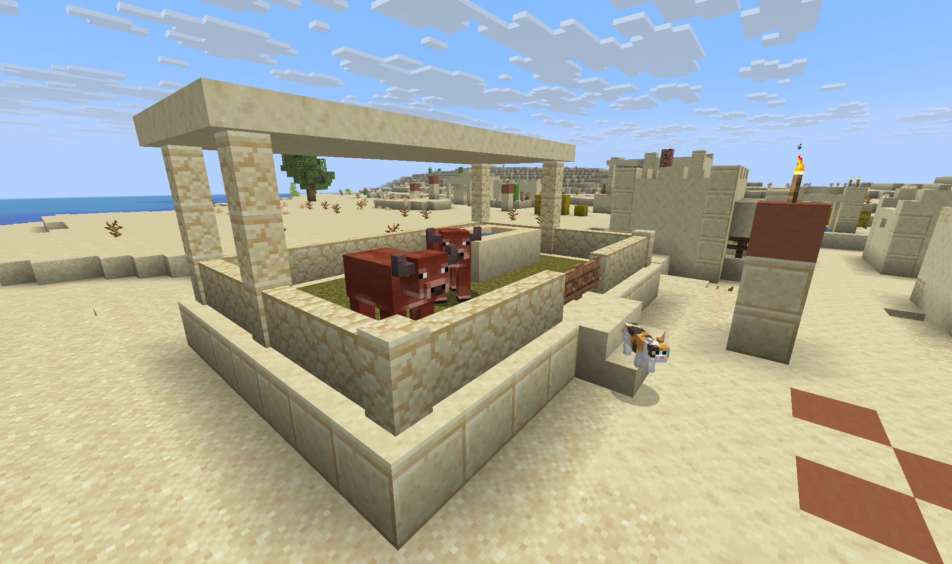 desert Biome Wildlife - Cows, sheep, and passive mobs